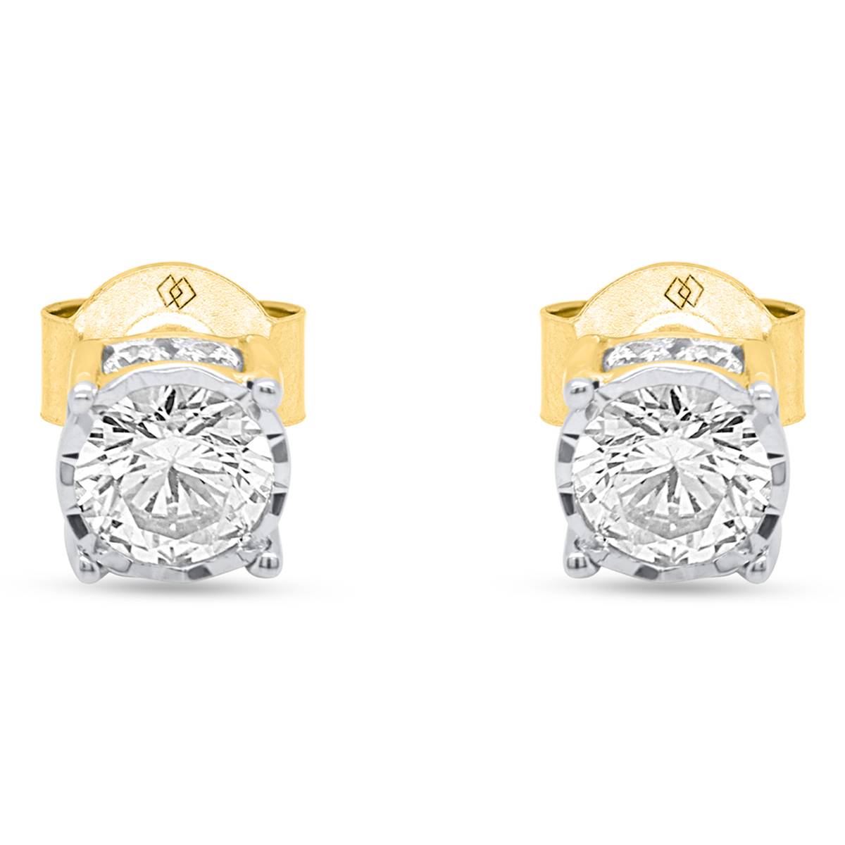 Nova Star(R) Yellow Gold 1/2ctw. Lab Grown Diamond Stud Earrings