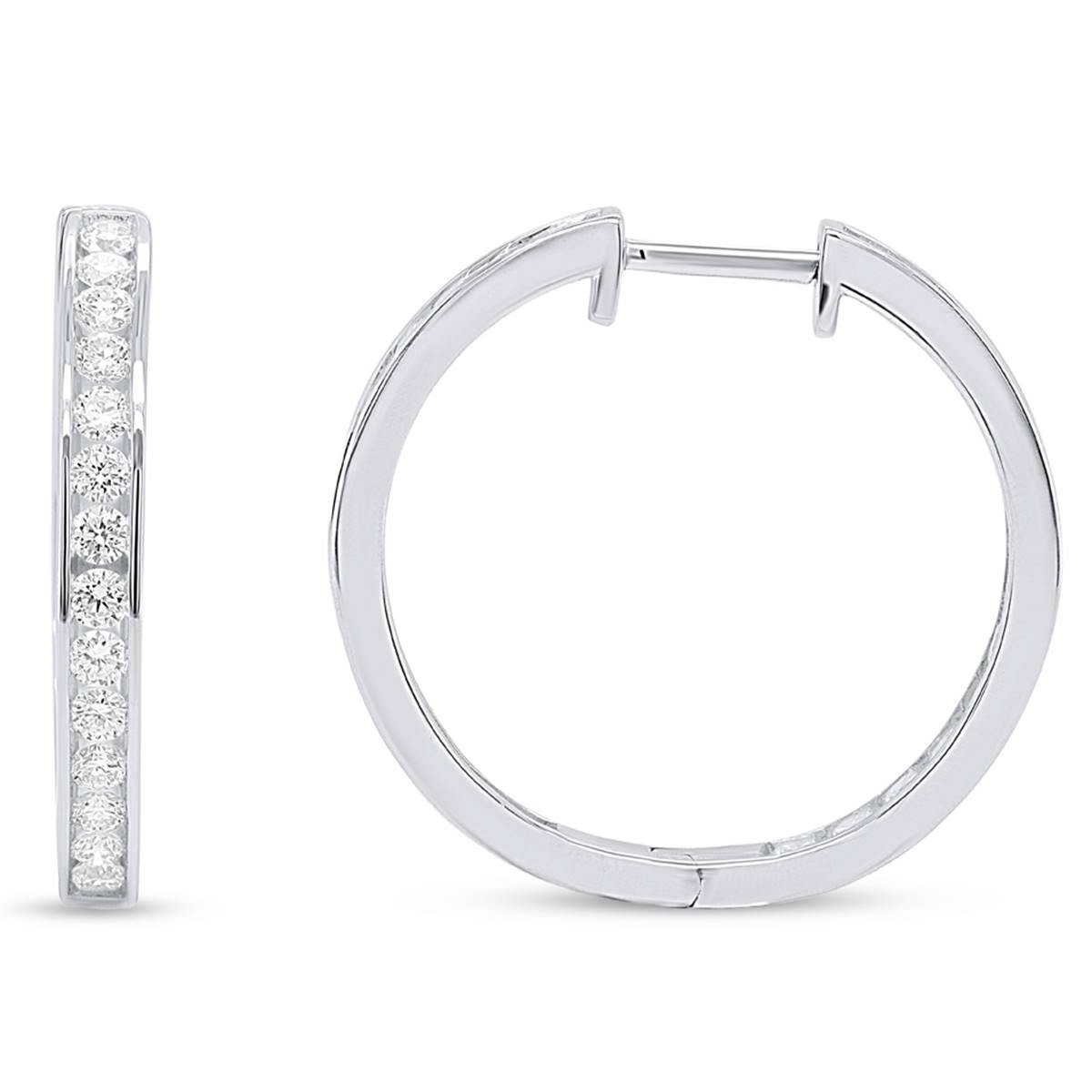 Nova Star(R) 1/2ctw. Lab Grown Diamond Sterling Hoop Earrings