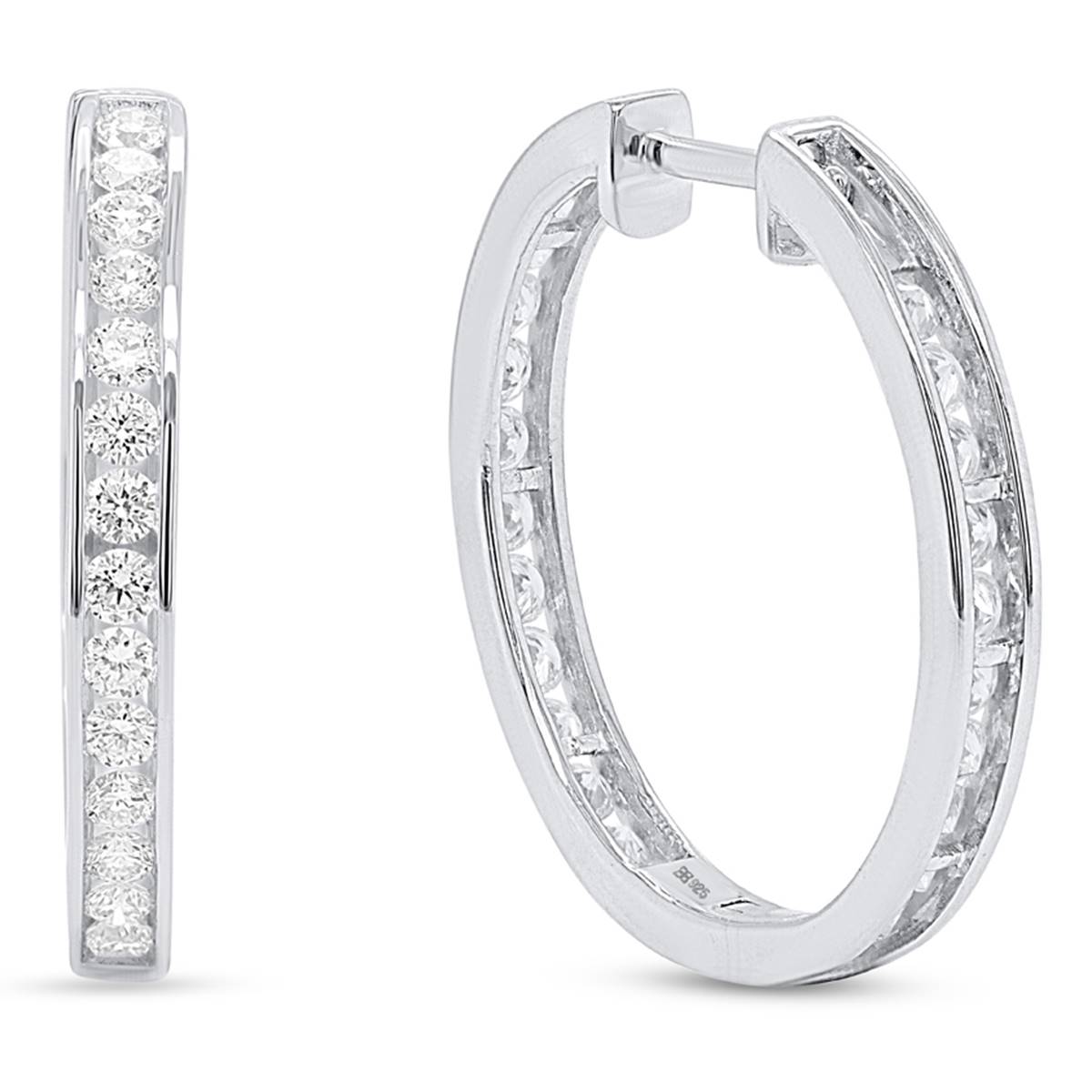 Nova Star(R) 1/2ctw. Lab Grown Diamond Sterling Hoop Earrings