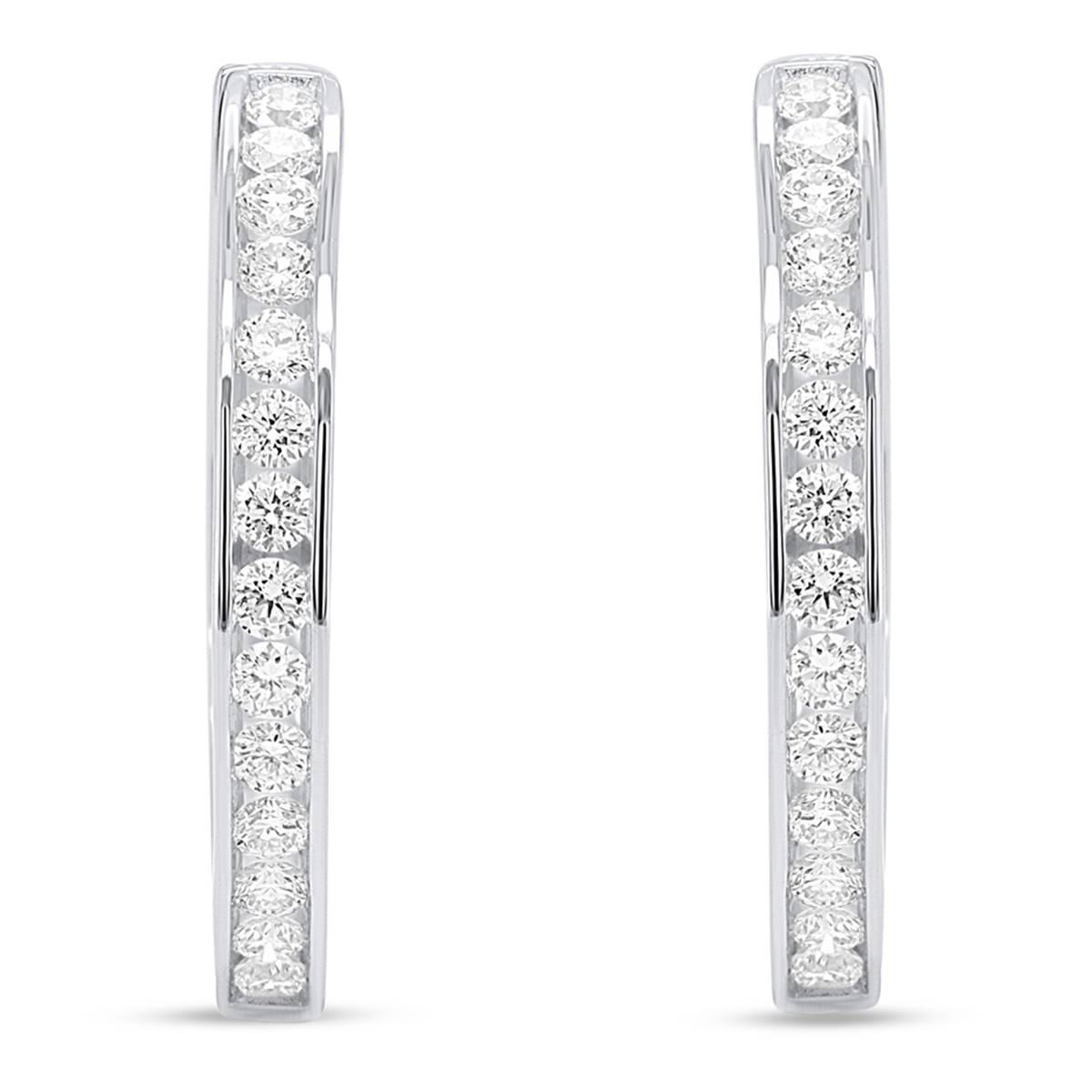 Nova Star(R) 1/2ctw. Lab Grown Diamond Sterling Hoop Earrings