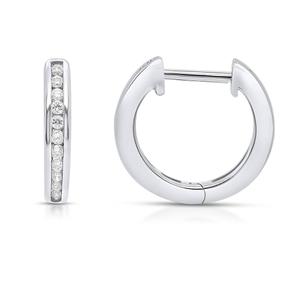 Nova Star(R) 1ctw. Lab Grown Diamond Channel Set Hoop Earrings