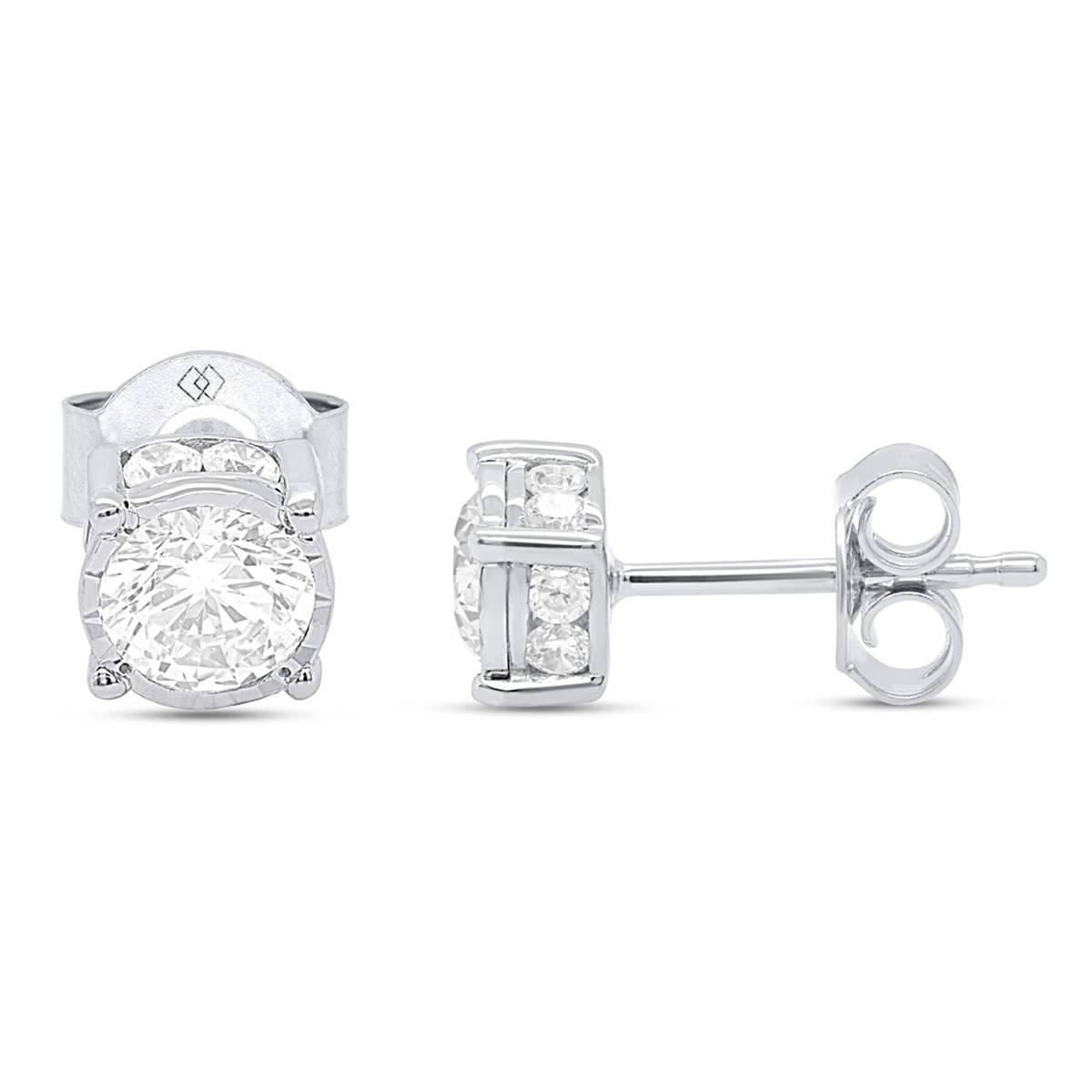 Nova Star(R) Sterling Silver 1ctw. Lab Grown Diamond Stud Earrings