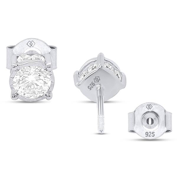 Nova Star(R) Sterling Silver 1ctw. Lab Grown Diamond Stud Earrings alternate view