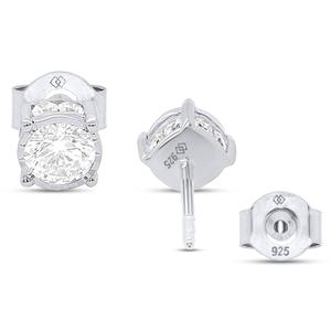Nova Star(R) Sterling Silver 1ctw. Lab Grown Diamond Stud Earrings alternate view