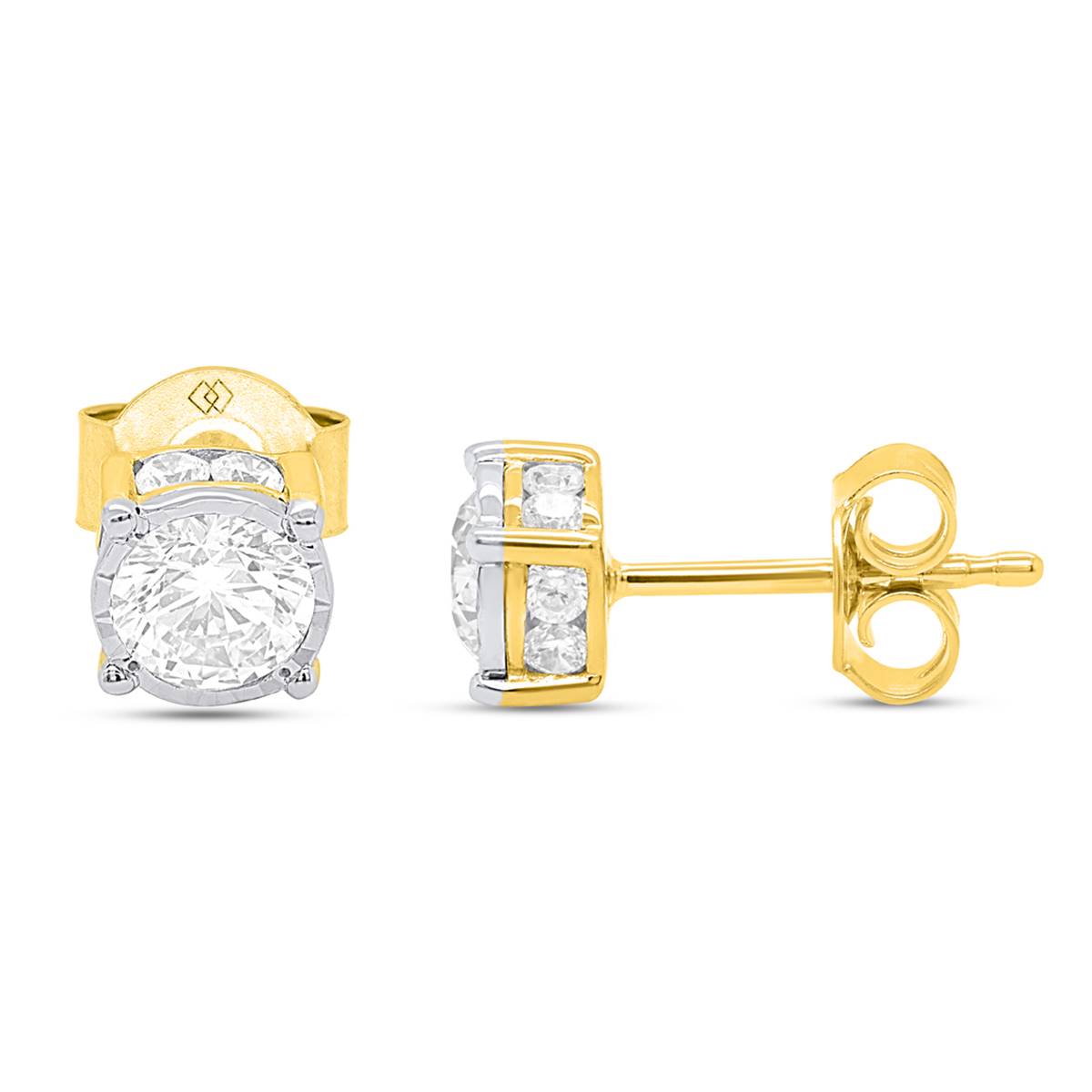 Nova Star(R) Yellow Gold 1ctw. Lab Grown Diamond Stud Earrings