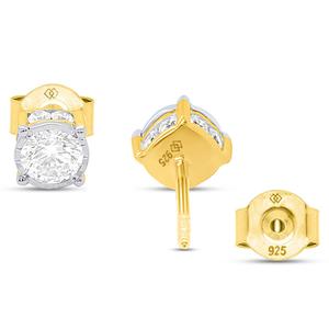 Nova Star(R) Yellow Gold 1ctw. Lab Grown Diamond Stud Earrings alternate view