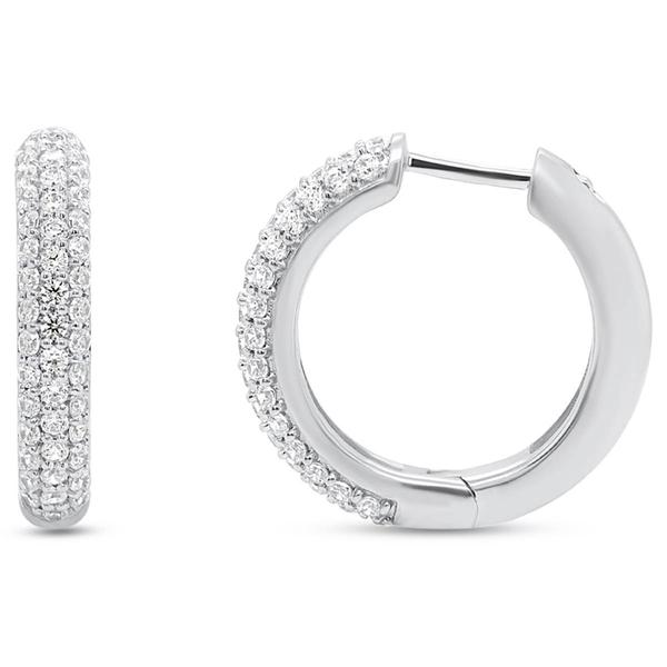 Nova Star(R) Sterling Silver Lab Grown Diamond Hoop Earrings