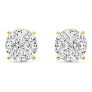 Nova Star(R) Gold Plated 1 1/2ctw. Lab Grown Diamond Stud Earrings alternate view