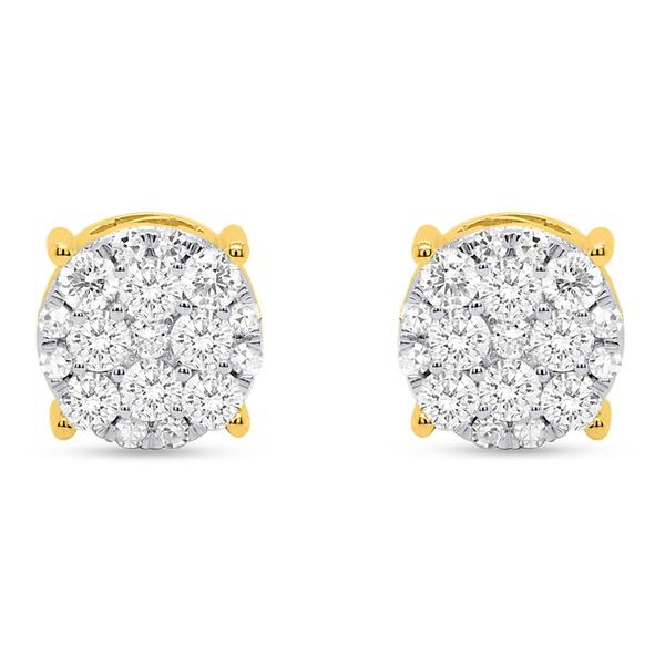 Nova Star(R) Gold Over Silver 2ctw. Lab Grown Diamond Earrings alternate view