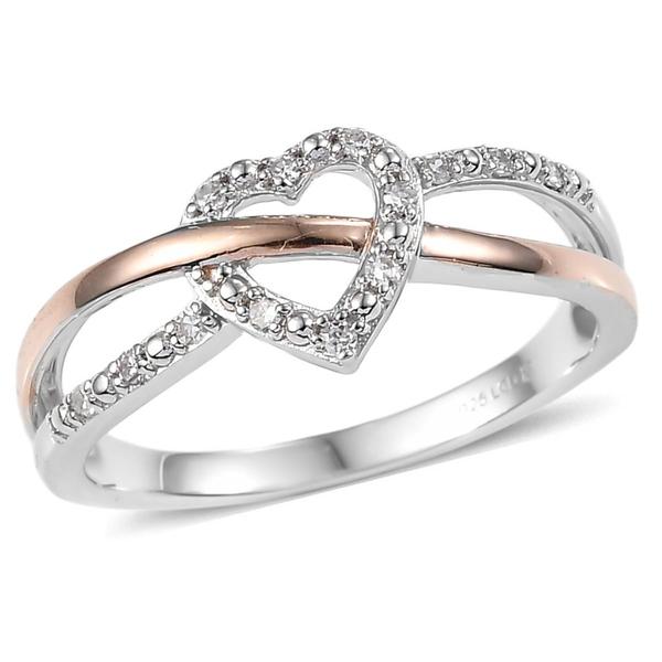 Nova Star(R) Two-Tone 1/10ctw. Lab Grown Diamond Heart Ring
