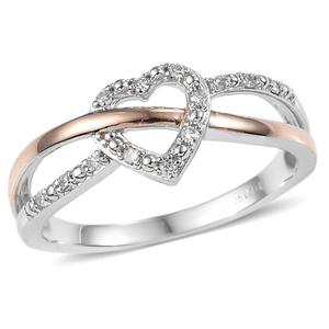 Nova Star(R) Two-Tone 1/10ctw. Lab Grown Diamond Heart Ring