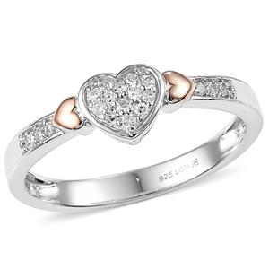 Nova Star(R) Two-Tone Lab Grown Diamond Triple Heart Ring