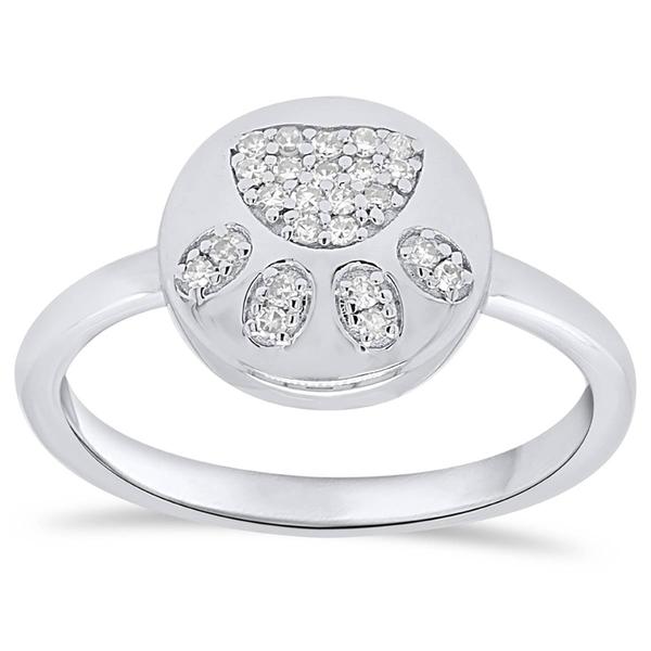 Nova Star(R) 1/10ctw. Lab Grown Diamond Paw Ring in Sterling Silver