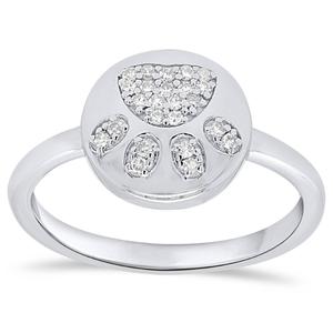 Nova Star(R) 1/10ctw. Lab Grown Diamond Paw Ring in Sterling Silver
