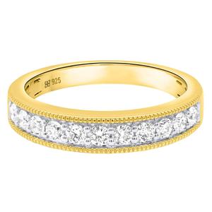 Nova Star(R) Yellow Gold 1/2ctw. 11 Lab Grown Diamonds Band Ring alternate view