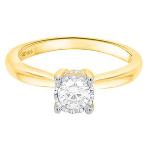Nova Star(R) Yellow Gold 1/2ctw. Lab Grown Diamond Solitaire Ring alternate view