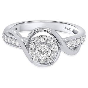 Nova Star(R) Sterling Silver 1/2ctw. Lab Grown Diamond Promise Ring alternate view