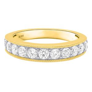Nova Star(R) Yellow Gold 1ctw. 11 Lab Grown Diamonds Band Ring alternate view