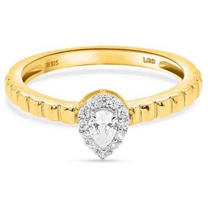 Nova Star(R) 1/5ctw. Pear & Round Lab-Grown Diamond Promise Ring alternate view