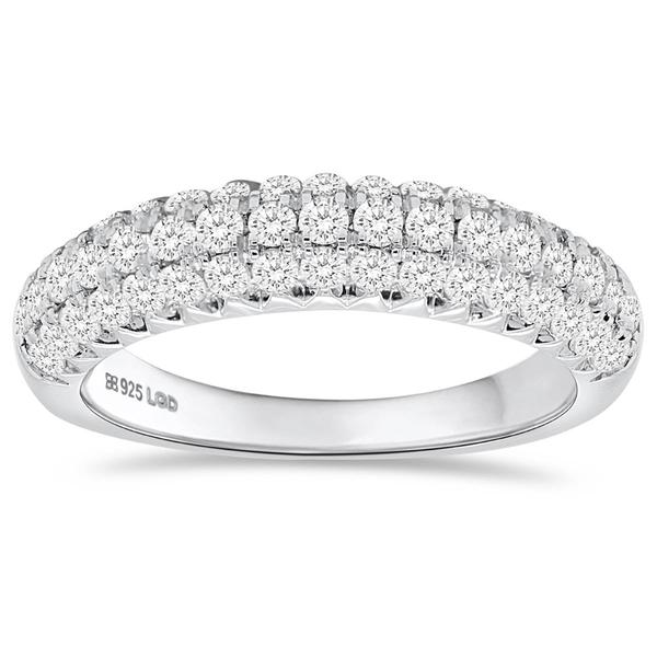 Nova Star(R) Sterling Silver Lab Grown Diamond Ring