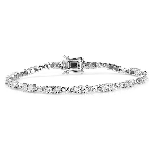 Nova Star(R) 15-Stone 1/10ctw. Lab Grown Diamond Fashion Bracelet