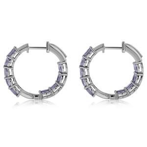 Gemstone Classics(tm) Lab-Grown Alexandrite Inside Out Hoop Earrings alternate view