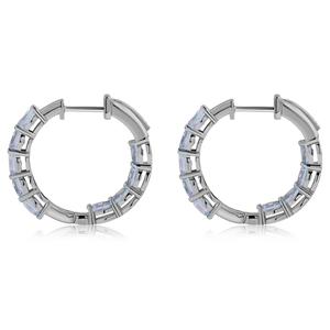 Gemstone Classics(tm) Lab-Grown Aquamarine Inside Out Hoop Earrings alternate view