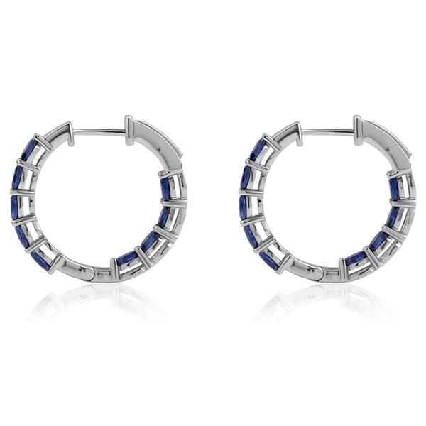Gemstone Classics(tm) Lab-Grown Sapphire Inside Out Hoop Earrings alternate view