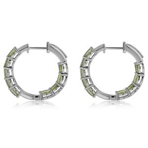 Gemstone Classics(tm) 4x3mm Oval Peridot Inside Out Hoop Earrings alternate view