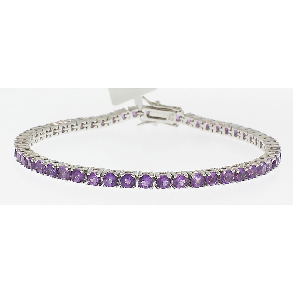 Gemstone Classics(tm) 3.00mm Round Amethyst Bracelet