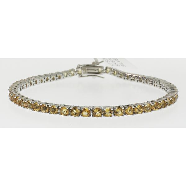 Gemstone Classics(tm) 3.00mm Round Citrine Bracelet