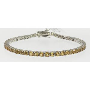 Gemstone Classics(tm) 3.00mm Round Citrine Bracelet
