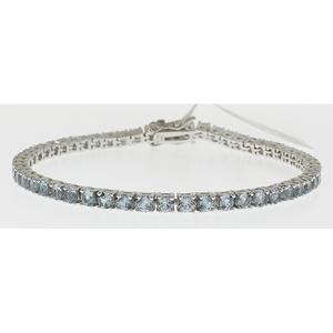 Gemstone Classics(tm) 3.00mm Round Aquamarine Bracelet