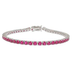 Gemstone Classics(tm) 3.00mm Round Ruby Tennis Bracelet
