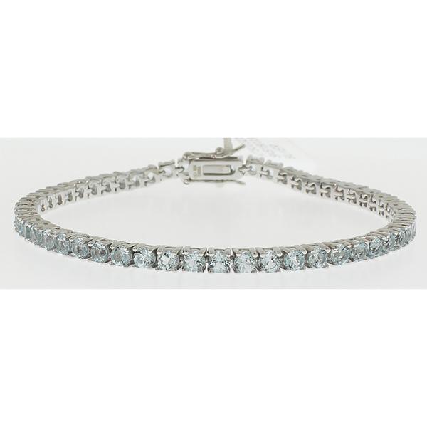 Gemstone Classics(tm) 3.00mm Round Swiss Blue Bracelet