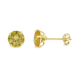 Gemstone Classics(tm) 14kt. 6mm Citrine Stud Earrings
