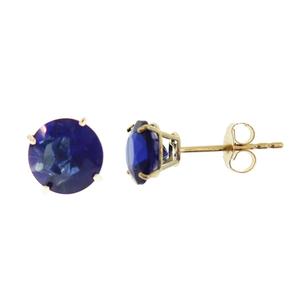 Gemstone Classics(tm) Gold & Created Sapphire Stud Earrings