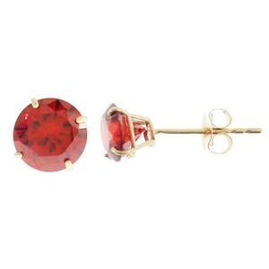 Gemstone Classics(tm) 14kt. Gold & Garnet 6mm Stud Earrings