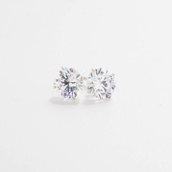 Gemstone Classics(tm) Created White Topaz 14kt. Gold Stud Earrings
