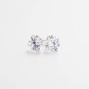 Gemstone Classics(tm) Created White Topaz 14kt. Gold Stud Earrings