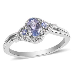 Gemstone Classics(tm) Sterling Silver Oval Tanzanite Gemstone Ring