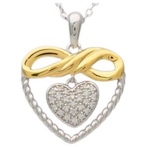 Diamond Classics(tm) 1/10ctw. Diamond Infinity & Heart Pendant