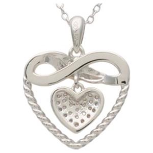 Diamond Classics(tm) 1/10ctw. Diamond Infinity & Heart Pendant alternate view