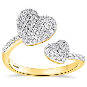Diamond Classics(tm) 1/2ctw. White Diamond Twin Heart Ring