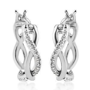 Diamond Classics(tm) Sterling Silver Diamond Hoop Earrings