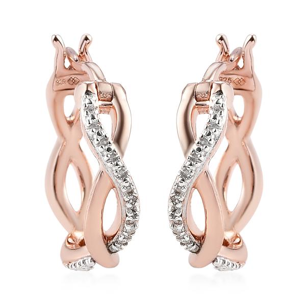 Diamond Classics(tm) Rose Gold Diamond Hoop Earrings