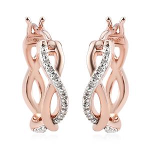 Diamond Classics(tm) Rose Gold Diamond Hoop Earrings