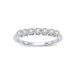 Nova Star(R) 1/2ctw. Lab Grown Diamond 7 Stone Wedding Band Ring