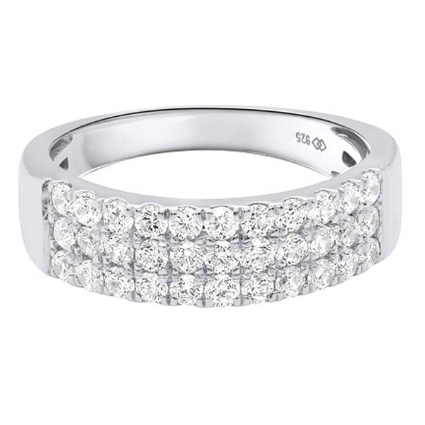 Nova Star(R) Sterling Silver 1ctw. Lab Grown Diamond Band Ring alternate view