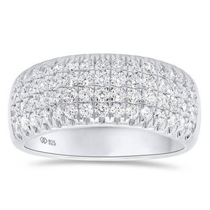 Nova Star(R) Sterling Silver & 1ctw. Lab Grown Diamond Ring